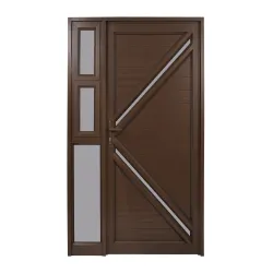 Door Aluminium Exquisite Sidelight 1.2X2.1m 75mm Bronze
