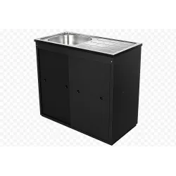 Cam Africa Knock Down Kitchen Unit 915 X 460 Includes Sink Black Powder Coated, Cam - Cashbuild