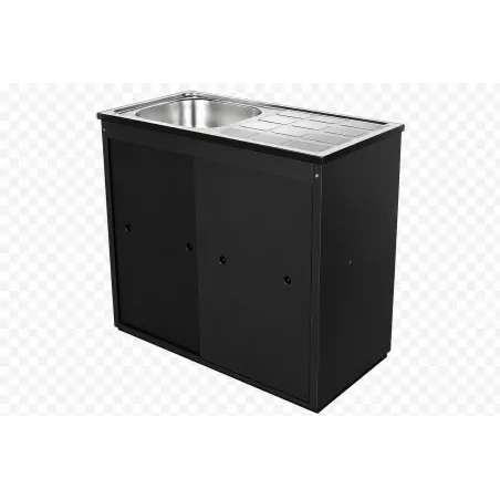 Cam Africa Knock Down Kitchen Unit 915 X 460 Includes Sink Black Powder Coated, Cam - Cashbuild