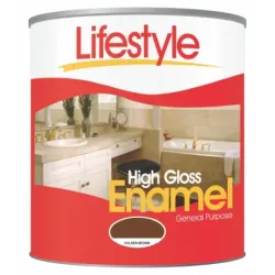 Excelsior Lifestyle Paint Gloss Enamel 1L Golden Brown