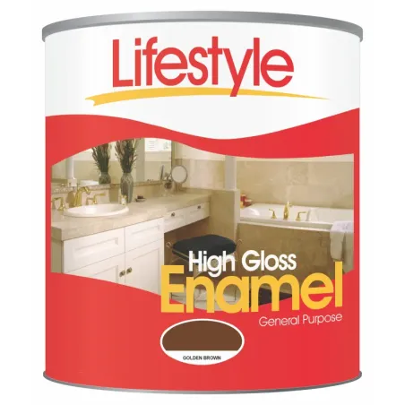 Excelsior Lifestyle Paint Gloss Enamel 1L Golden Brown