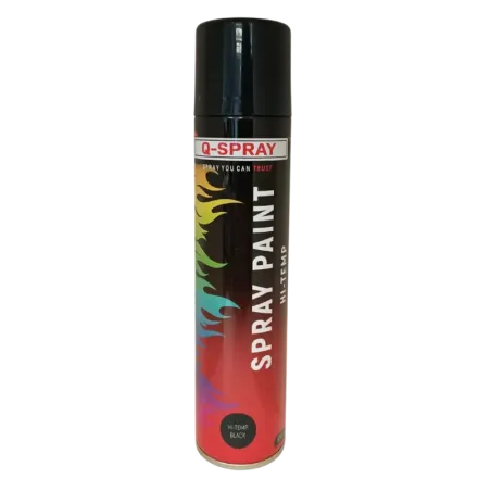 Q-Spray Paint Hi-Temp Black 300ml, Q-Spray - Cashbuild