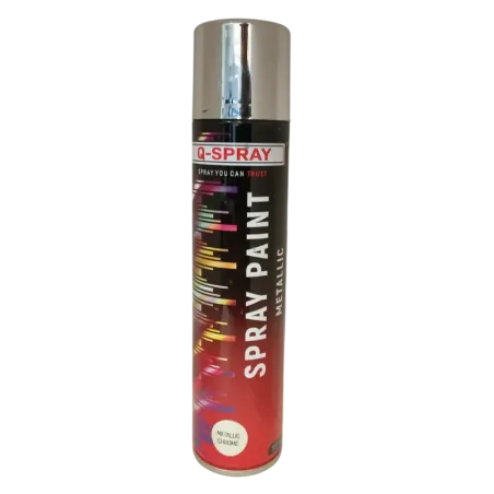 Q-Spray Paint Metallic Bright Chrome 300ml, Q-Spray - Cashbuild