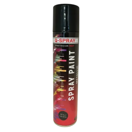 Q-Spray Paint Metallic Gun Metal Grey 300ml, Q-Spray - Cashbuild