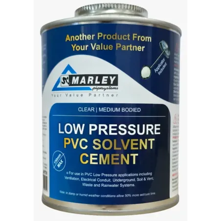 MARLEY LOW PRESSURE PVC SOLVENT CEMENT 100ML TIN WITH BRUSH,  - Cashbuild