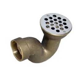 Trap Shower Plain Brass 40mm