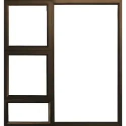 Window Frame Aluminium Eco-Ptt1515 Left Hand 1.5mx1.5m Bronze - Cashbuild