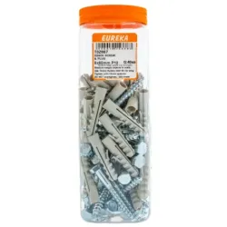 EUREKA COACH SCREW AND PLUG 8x60mm P10 Quantity:40 - Cashbuild