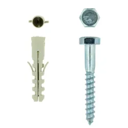 EUREKA COACH SCREW AND PLUG 10x75mm P12 Quantity:20 - Cashbuild