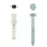 EUREKA COACH SCREW AND PLUG 12x90mm P14 Quantity:15 - Cashbuild