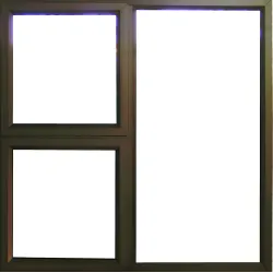 Window Frame Aluminium ECO-PTT1212  Left Hand 1.2mX1.2m Bronze