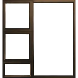 Window Frame Aluminium Eco-Ptt1515 Left Hand 1.5Mx1.5M Bronze