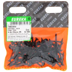 EUREKA DRYWALL SCREW FINE THREAD 3.5X25mm Quantity:100 - Cashbuild