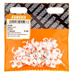EUREKA CABLE CLIP ROUND 7mm Quantity:50 - Cashbuild