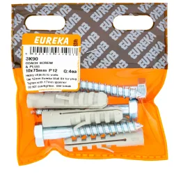 EUREKA COACH SCREW AND PLUG 10X75mm Quantity:4 - Cashbuild