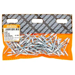 EUREKA BLIND RIVET OPEN 4.8X10mm ALUMINIUM Quantity:100 - Cashbuild