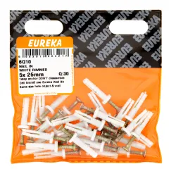 EUREKA NAIL IN WHITE RIMMED 5X25mm Quantity:30 - Cashbuild