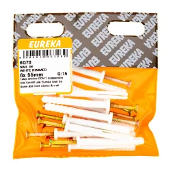 EUREKA NAIL IN WHITE RIMMED 6X55mm Quantity:15 - Cashbuild