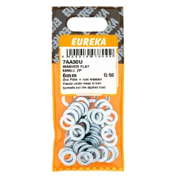 EUREKA WASHER FLAT SMALL 6mm ZINC PLATED Quantity:50 - Cashbuild