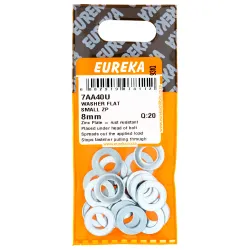 EUREKA WASHER FLAT SMALL 8mm ZINC PLATED Quantity:20 - Cashbuild