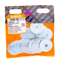 EUREKA WASHER LARGE ZINC PLATED 6X32X1.5mm Quantity:30 - Cashbuild