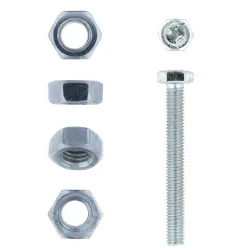 EUREKA HEX SET SCREW AND NUT 6X50mm GALVANISED Quantity:6