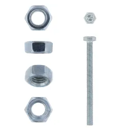 EUREKA HEX SET SCREW AND NUT 6X75mm GALVANISED Quantity:4