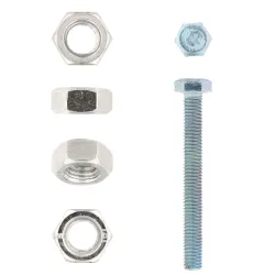 EUREKA HEX SET SCREW AND NUT 8X70mm GALVANISED Quantity:6
