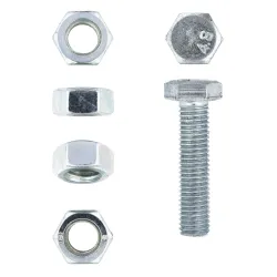 EUREKA HEX SET SCREW AND NUT 12X50mm GALVANISED Quantity:8