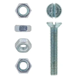EUREKA MACHINE SCREW AND NUT COUNTERSUNK 4X25mm Quantity:20