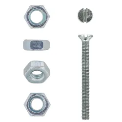 EUREKA MACHINE SCREW AND NUT COUNTERSUNK 4X40mm Quantity:12