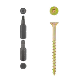 EUREKA CUT SCREW SMOOTH SHANK 5X60mm YELLOW PASSIVATED STEEL Quantity:30 - Cashbuild