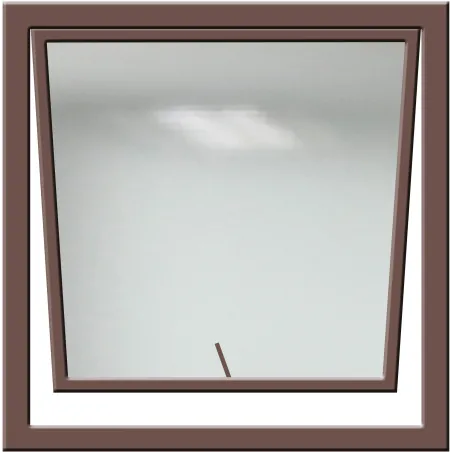 Window Frame Aluminium Eco-Pt66 Obscure 590X590mm Bronze