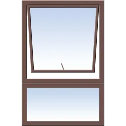 Window Frame Aluminium Eco-Pt69 Obscure 590X890mm Bronze