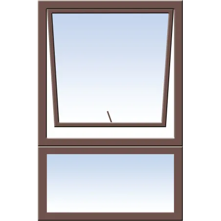 Window Frame Aluminium Eco-Pt69 Obscure 590X890mm Bronze