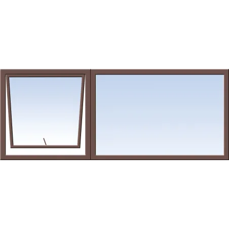 Window Frame Aluminium Eco-Pt159 Left hand 1.5Mx890mm Bronze