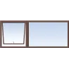 Window Frame Aluminium Eco-Pt159 Left hand 1.5Mx890mm Bronze