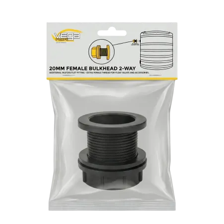 Warthog Bulkhead Fitting 20mm Female 2 Way - Cashbuild