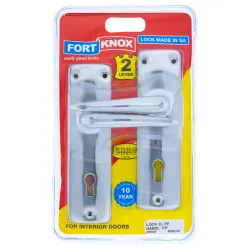 EUREKA LOCKSET POLYELLOW PASSIVATED STEELROP 2-LEVER CHROME PLATED - Cashbuild