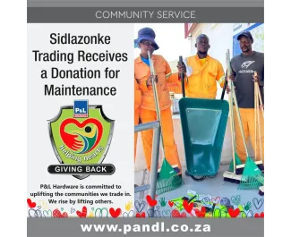 Sidlazonke Trading receives donation for road cleaning maintenance