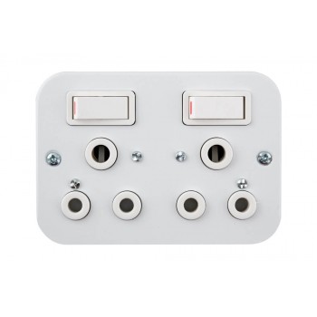 Switch Plug Industrial 15a White Duo Crabtree