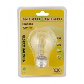 Halogen Gls Eco E27 42w Clear Blister