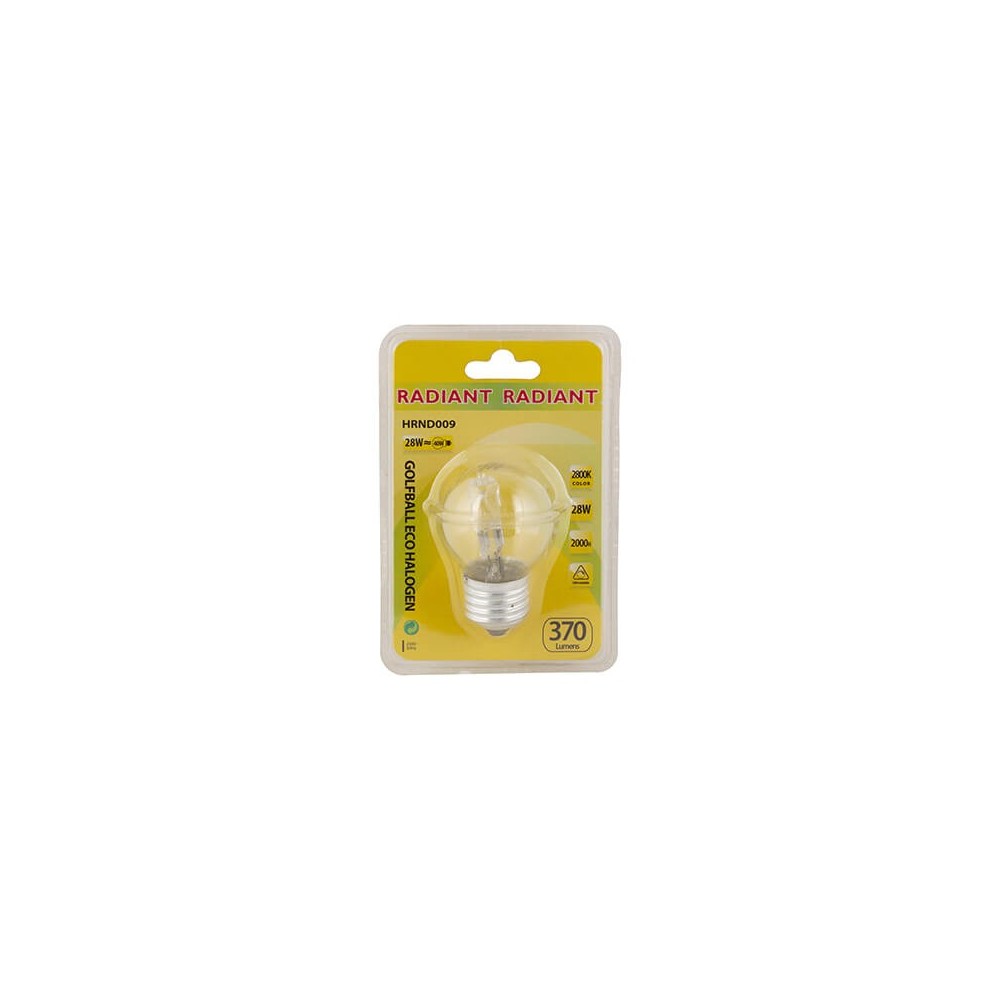Halogen Golfball Eco E27 28w Clear Blister