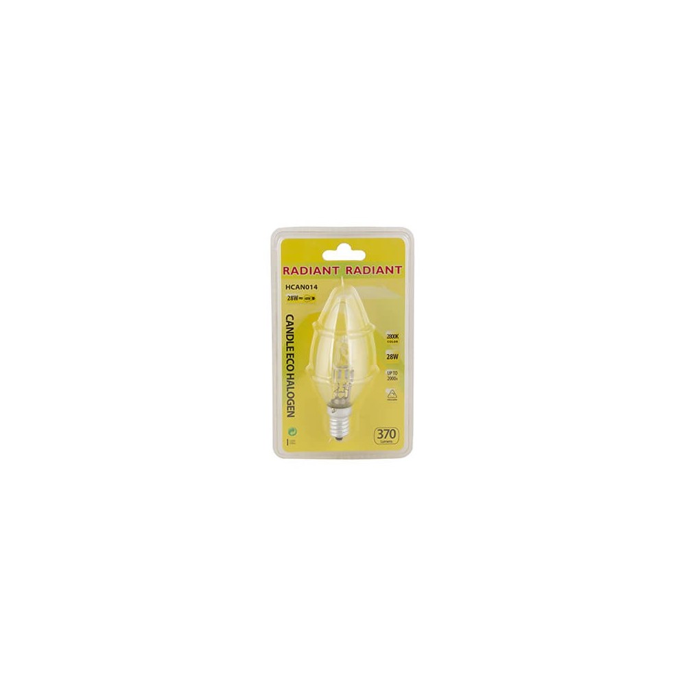 Halogen Candle Eco E14 28w Clear Blister