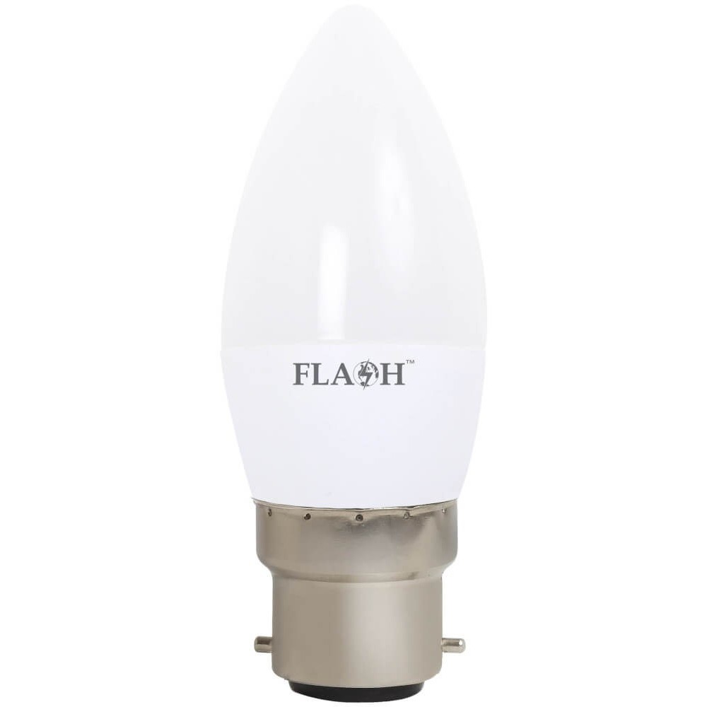 3w LED Globe Candle B22 daylight, FLASH Cashbuild