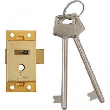 64mm Brass Cupboard Lock With 2 Keys