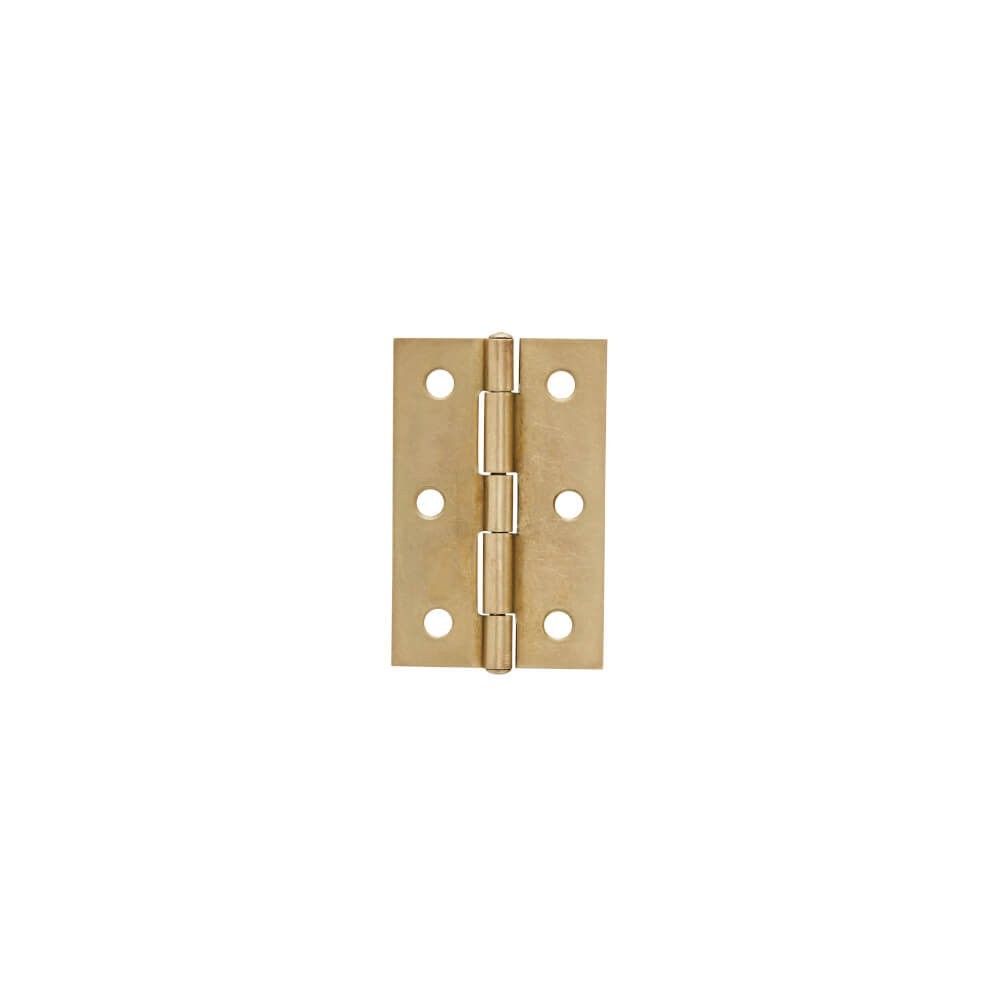 75mm Steel Butt Hinge Brass Plated With Screws