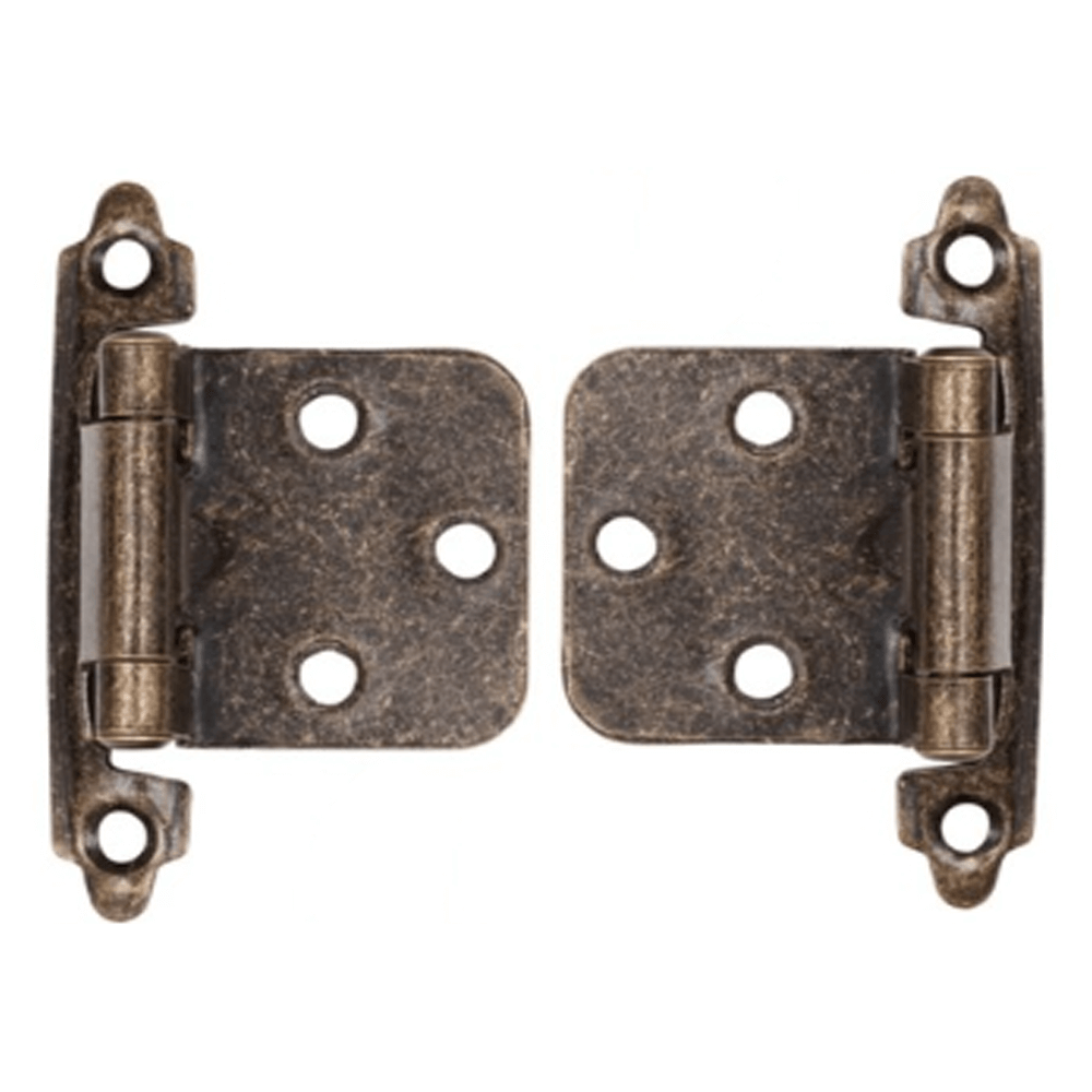 Self Closing Hinges Antique Brass Plated, TROJAN Cashbuild