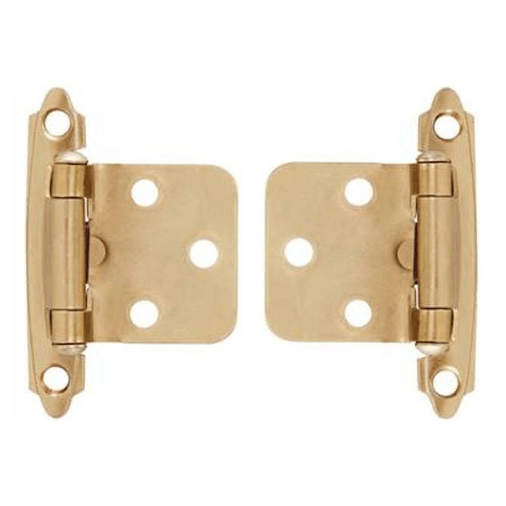 Brass Plated Self Closing Hinges With Screws Quantity:2