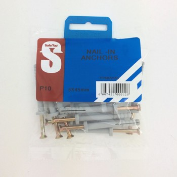 Pre Pack Nail In Anchors 5mm X 45mm Quantity:10